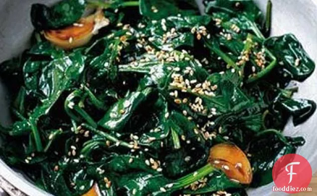 Speedy soy spinach