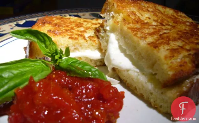 Mozzarella In Carrozza With Sundried Tomato And Roasted Red Pep