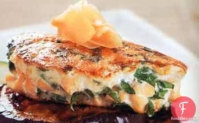 Salmon Burgers with Spinach and Ginger