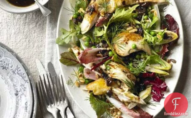 Warm chicken & chicory salad