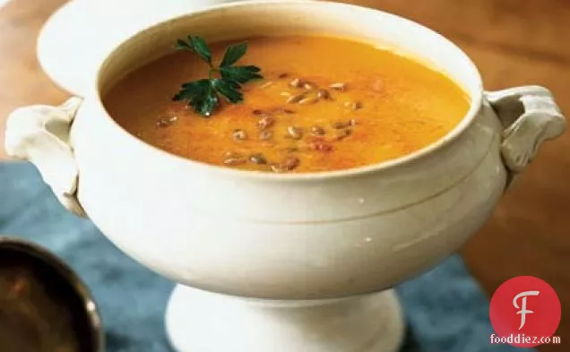 Pumpkin and Yellow Pepper Soup with Smoked Paprika