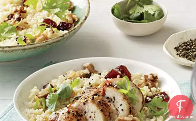 Couscous Salad with Chicken, Dates, and Walnuts