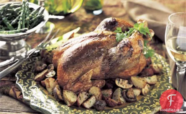 Roast Chicken with Spicy Herbed Olivada