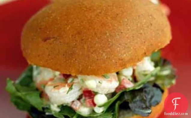 Shrimp, Corn And Red Pepper Sandwiches