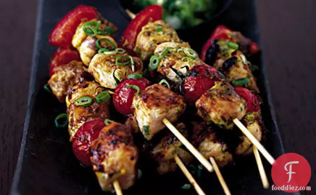 Spicy chicken kebabs