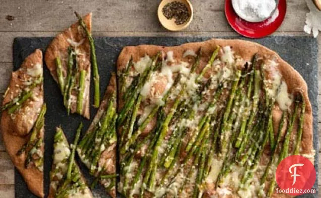 Roasted Asparagus and Fontina Pizza