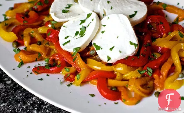 Roasted Peppers With Capers And Mozzarella