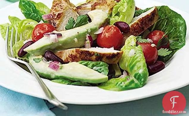 Cumin chicken & avocado salad