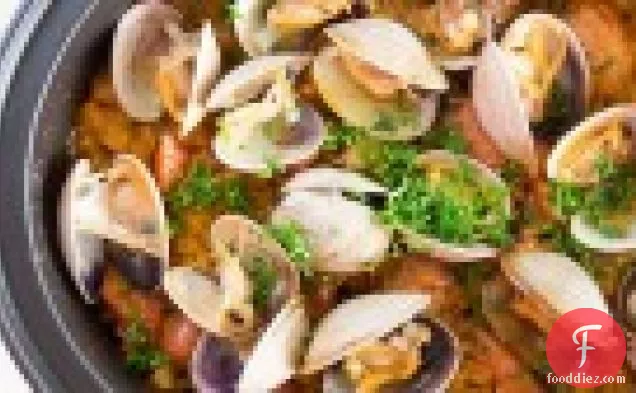 Clams And Chicken Paella