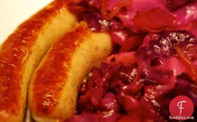 Sautéed Red Cabbage With Onions, Garlic, And Anchovy