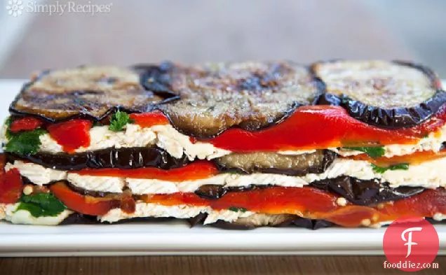 Eggplant and Red Pepper Terrine