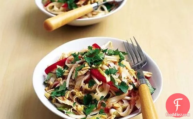 Peanut chicken with noodles