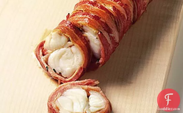Bacon-wrapped monkfish