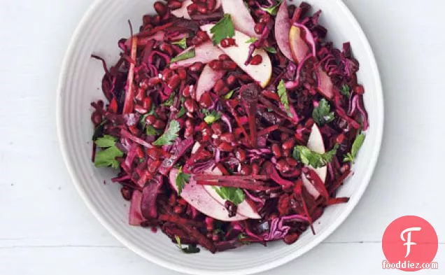 Red cabbage, beetroot & apple salad