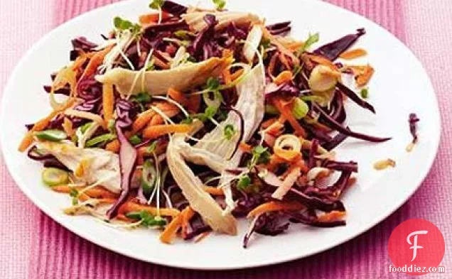 Crunchy red cabbage slaw