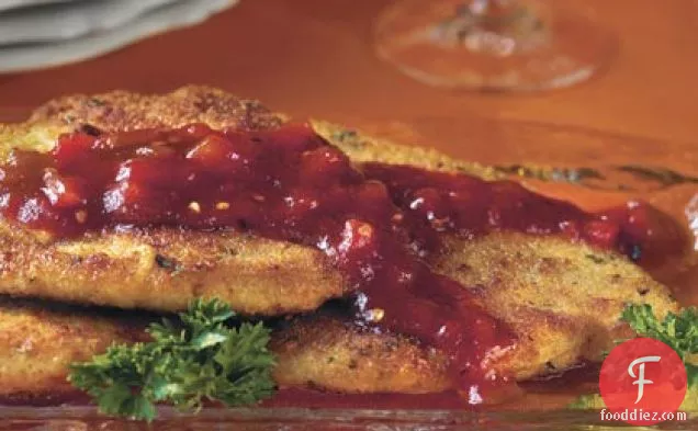 मीठे ' एन ' मसालेदार लाल मिर्च सॉस के साथ पैन चिकन