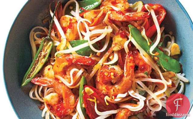 Sweet and Spicy Shrimp with Rice Noodles