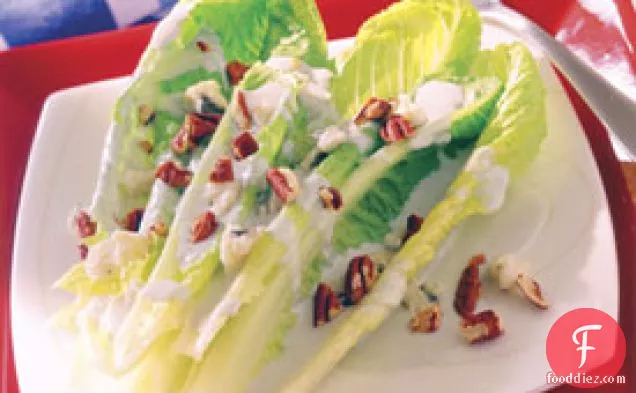 Hearts of Romaine with Roquefort and Toasted Pecans