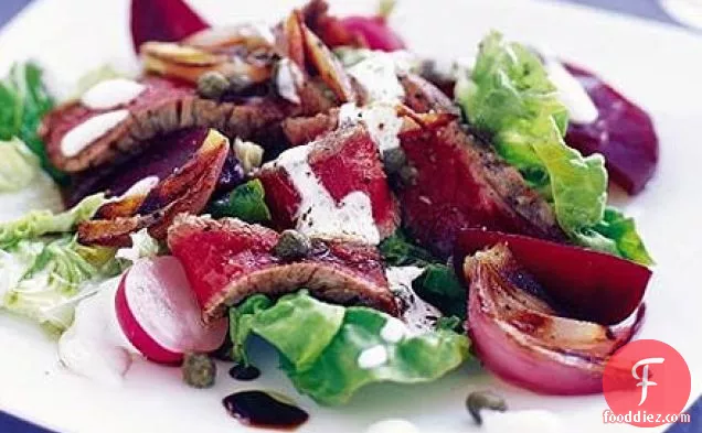 Beef & beetroot salad platter