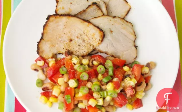 Roasted Pork With Black-eyed Pea Salad