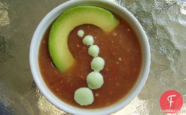 Tara's Gazpacho With Basil Cream