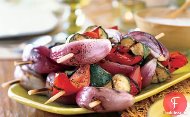 Grilled Vegetables With Mint Raita