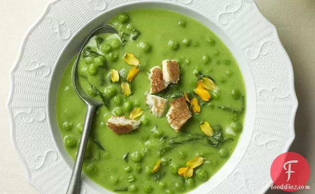 A Green Peas Soup, without Meat