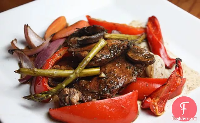 Balsamic Chicken With Roasted Vegetables