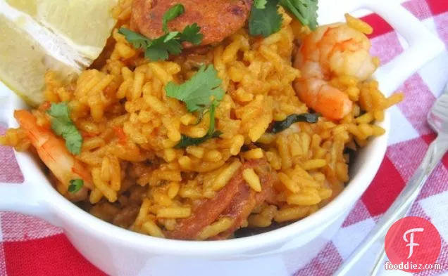 Rice with Chorizo and Shrimp(Arroz con Chorizo Y Camarones)