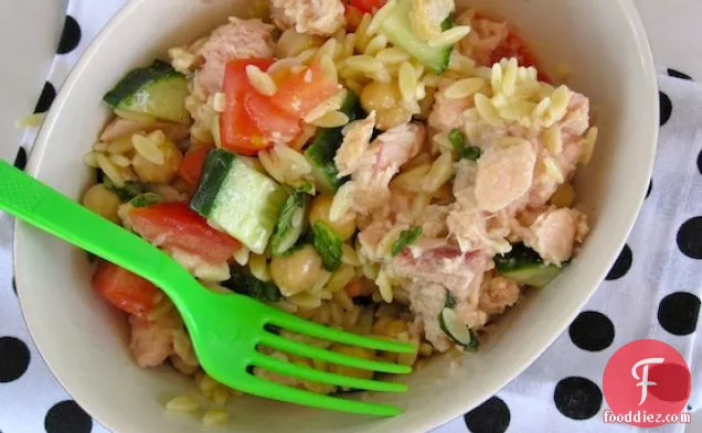 Tuna, Chick Peas and Orzo Salad