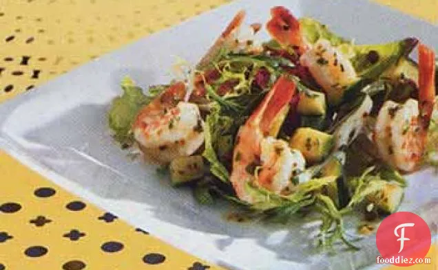 Shrimp Salad with Zucchini and Basil