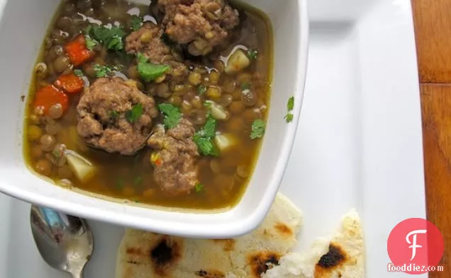 Sopa de Lentejas con Albondigas (Lentil Soup with Meatballs)