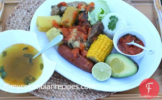 Puchero Santafereño (Colombian Beef, Chicken and Pork Stew)