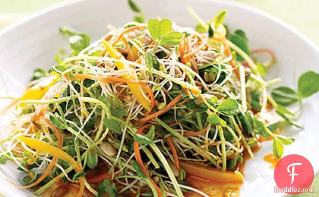 Spicy Sunflower Salad with Carrot Dressing