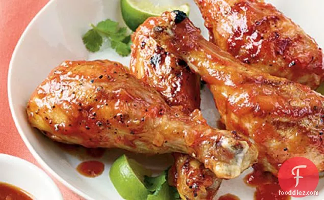 Spicy Honey-Lime Grilled Drumsticks