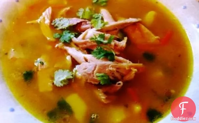 स्प्लिट मटर और चिकन सूप