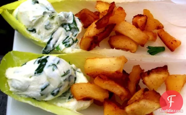 Endive with Herbed Cream Cheese and Caramelized Apples
