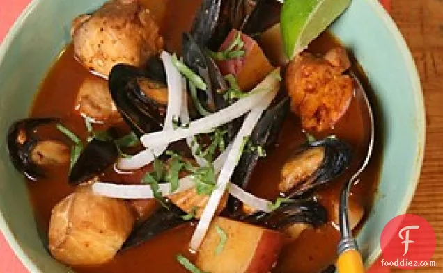Rick Bayless's Red Chile Seafood Soup