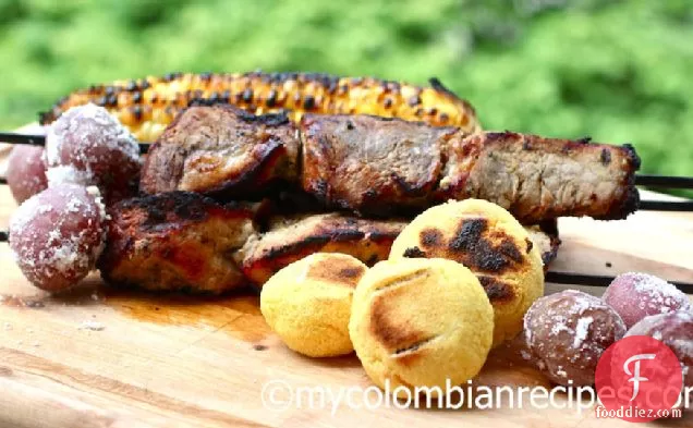 Chuzos o Pinchos de Cerdo (Colombian Grilled Pork Skewers)