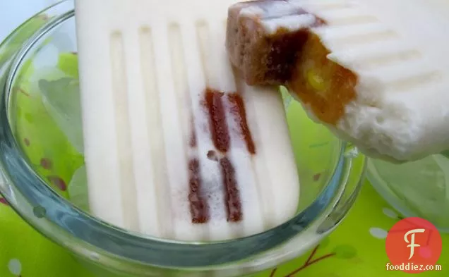 Paletas de Coco con Bocadillo (Coconut and Guava Paste Popsicles)