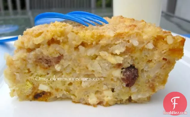 Torta de Pastores (Colombian Cheese and Rice Pudding Cake)