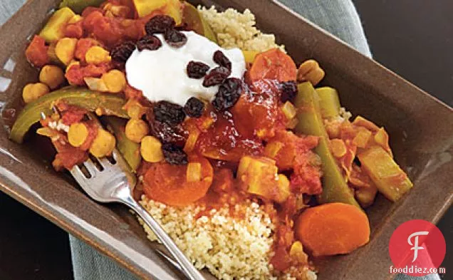 Curried Vegetables on Couscous