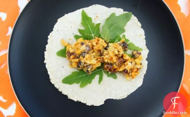 Cheesey Bean Wraps with a Kick of Spice