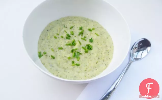 Cauliflower Cheese Soup with Broccoli