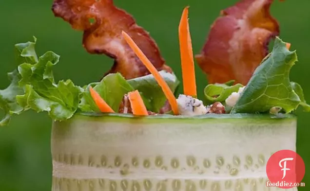 Cucumber Wrap Salad With Bacon And Blue Cheese