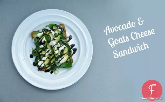 Creamy Avocado and Goats Cheese Sandwiches