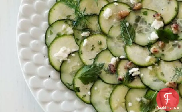 Cucumber And Zucchini Carpaccio Salad
