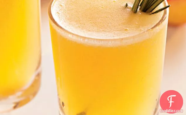 Sparkling Rosemary-Peach Cocktails