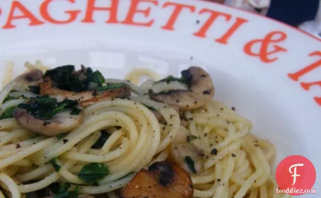 Spaghetti with Mushrooms & Artichokes