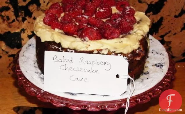 Raspberry Ripple Cheesecake Cake for Clandestine Cake Club